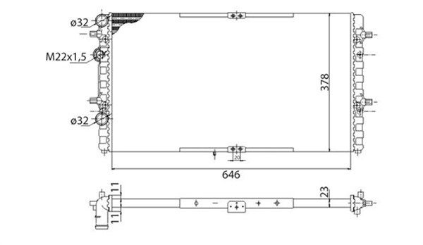 MAGNETI MARELLI Radiaator,mootorijahutus 350213816003